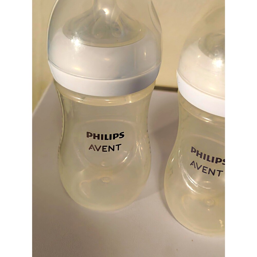 Philips AVENT Baby Bottles Set Lot of 4 9oz Clear BPA-Free w/ Silicone Nips